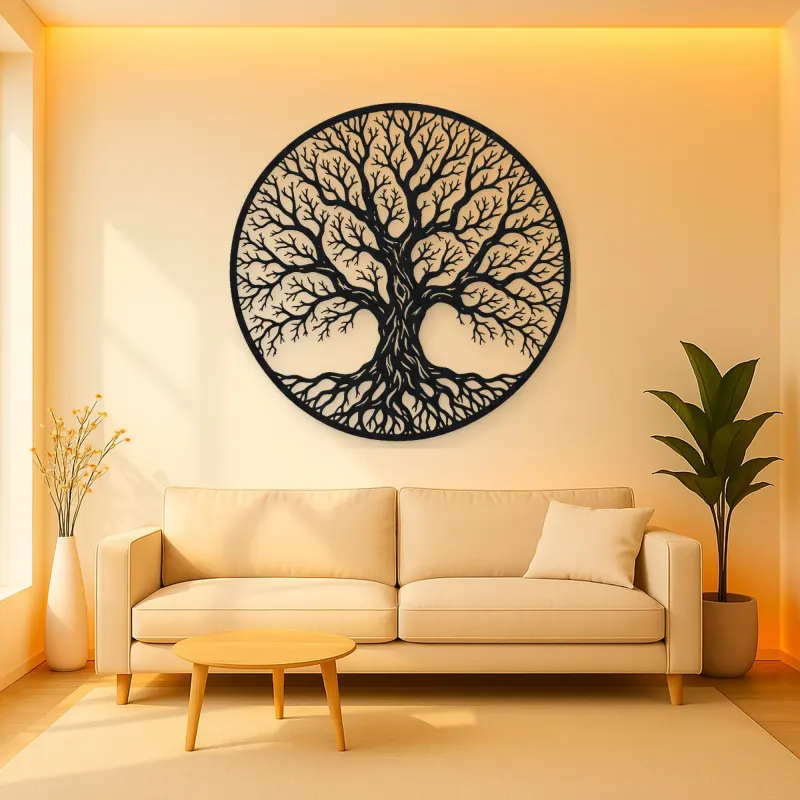 Winter Bare Tree Metal Wall Art | Botanical Metal Wall Decor