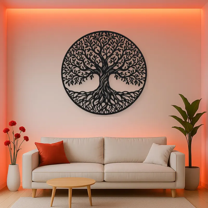 Classic Tree of Life Metal Wall Art | Botanical Metal Wall Decor