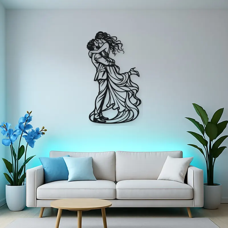 Newlywed Lift Metal Wall Art | Romantic Couple Decor