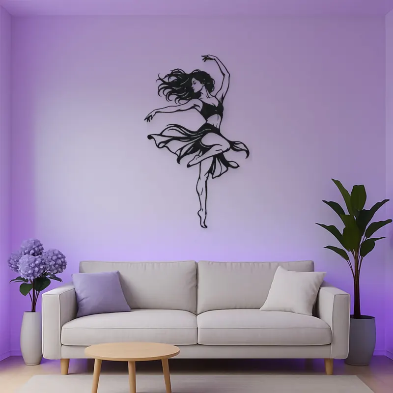 Contemporary Dance Turn Metal Wall Art | Movement Silhouette Decor