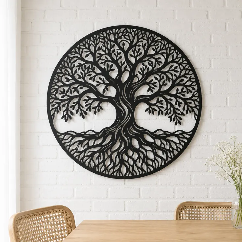 Infinite Roots Tree Metal Wall Art | Botanical Metal Wall Decor - lifestyle view 4