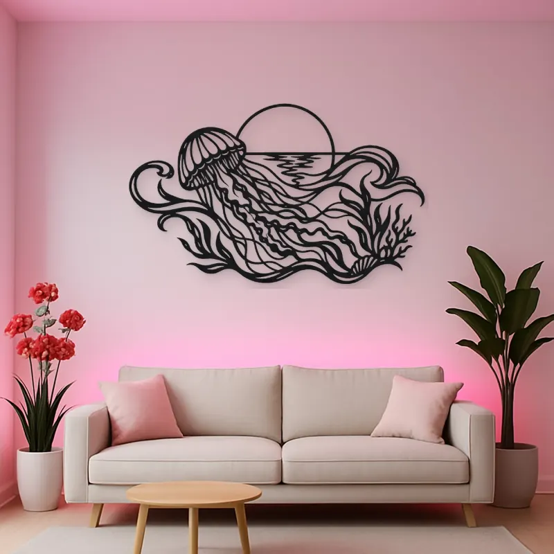 Jellyfish Drift Metal Wall Art | Coastal and Nautical Wall Decor