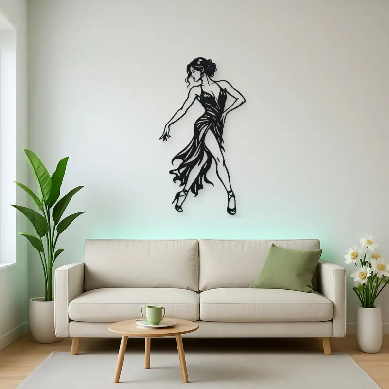 Tango Solo Figure Metal Wall Art | Movement Silhouette Decor