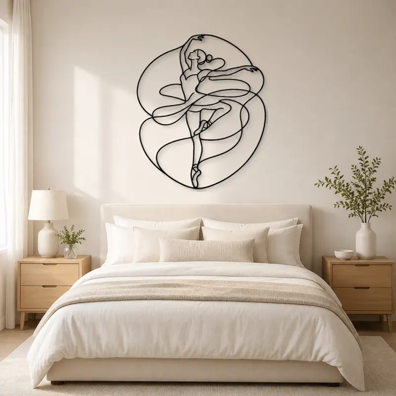 Ballet Pirouette Metal Wall Art | Dance Silhouette Wall Decor - lifestyle view 2