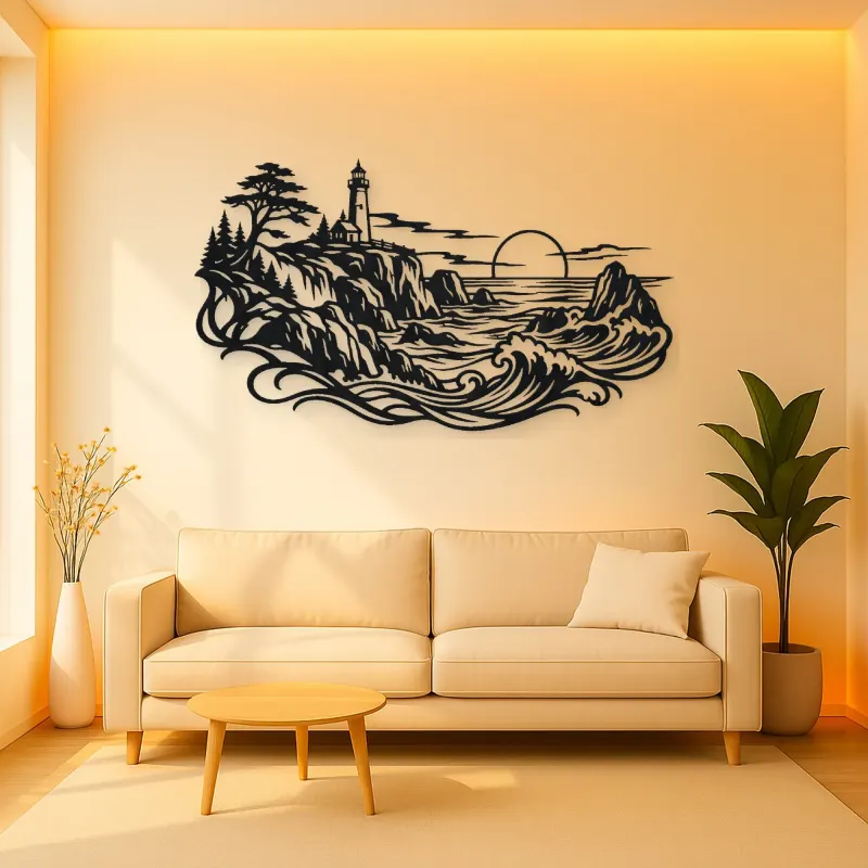 Rocky Coastal Cliffs Metal Wall Art | Coastal and Nautical Wall Decor