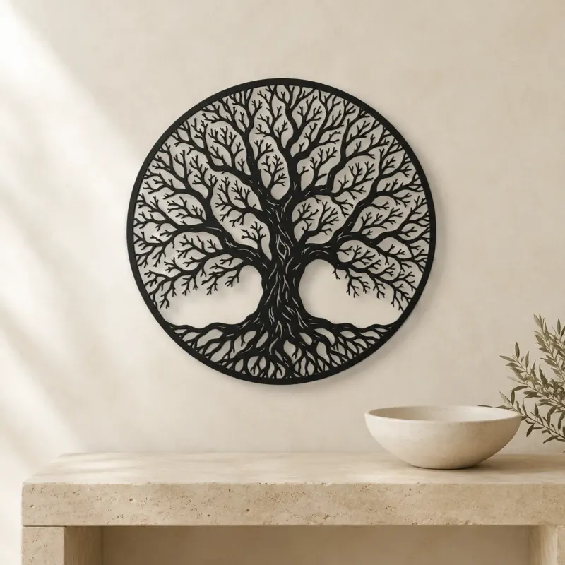 Winter Bare Tree Metal Wall Art | Botanical Metal Wall Decor - lifestyle view 3