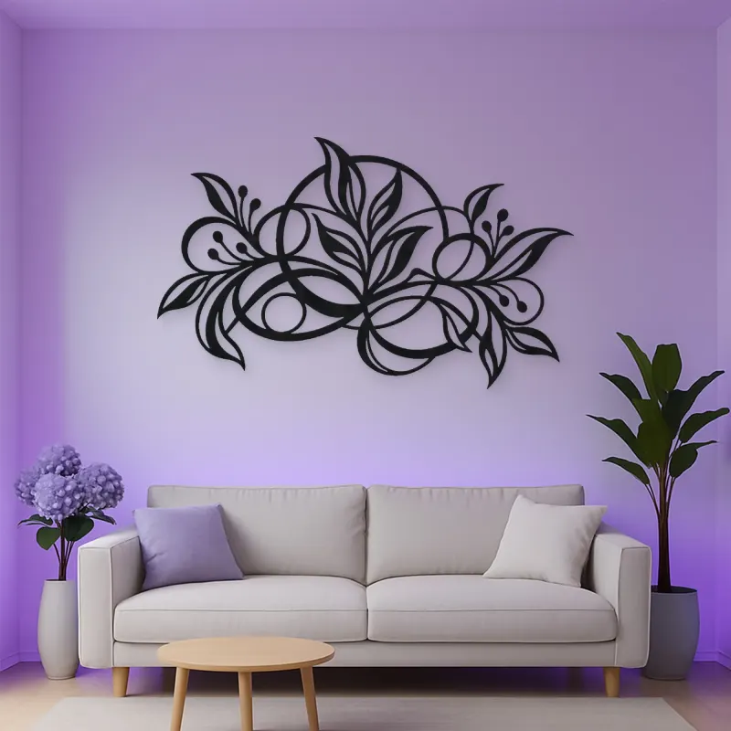 Botanical Abstract Fusion Metal Wall Art | Modern Abstract Metal Decor