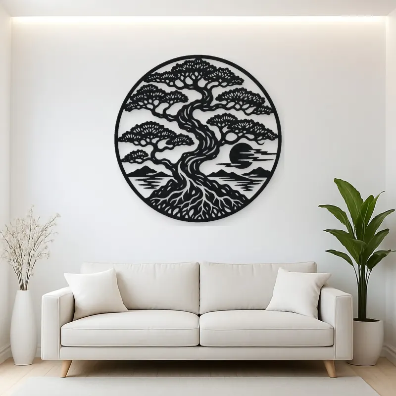 Bonsai Balance Metal Wall Art | Botanical Metal Wall Decor