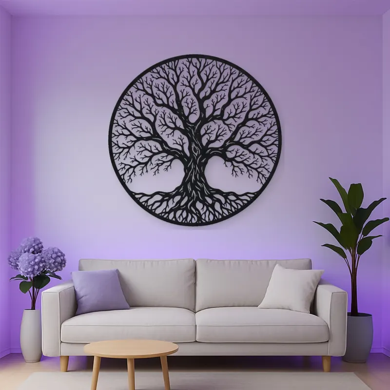 Winter Bare Tree Metal Wall Art | Botanical Metal Wall Decor