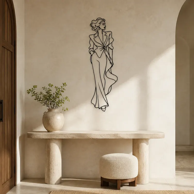 Blazer Fashion Muse Metal Wall Art | Fashion Figure Wall Decor - lifestyle view 3