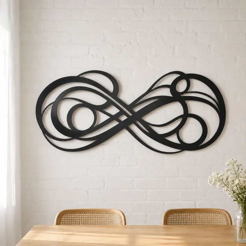 Infinite Flow Loop Metal Wall Art | Modern Abstract Metal Decor - lifestyle view 4