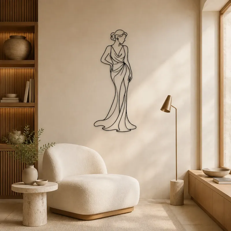 Classic Statue Fashion Metal Wall Art | Classical Figure Wall Decor - lifestyle view 5