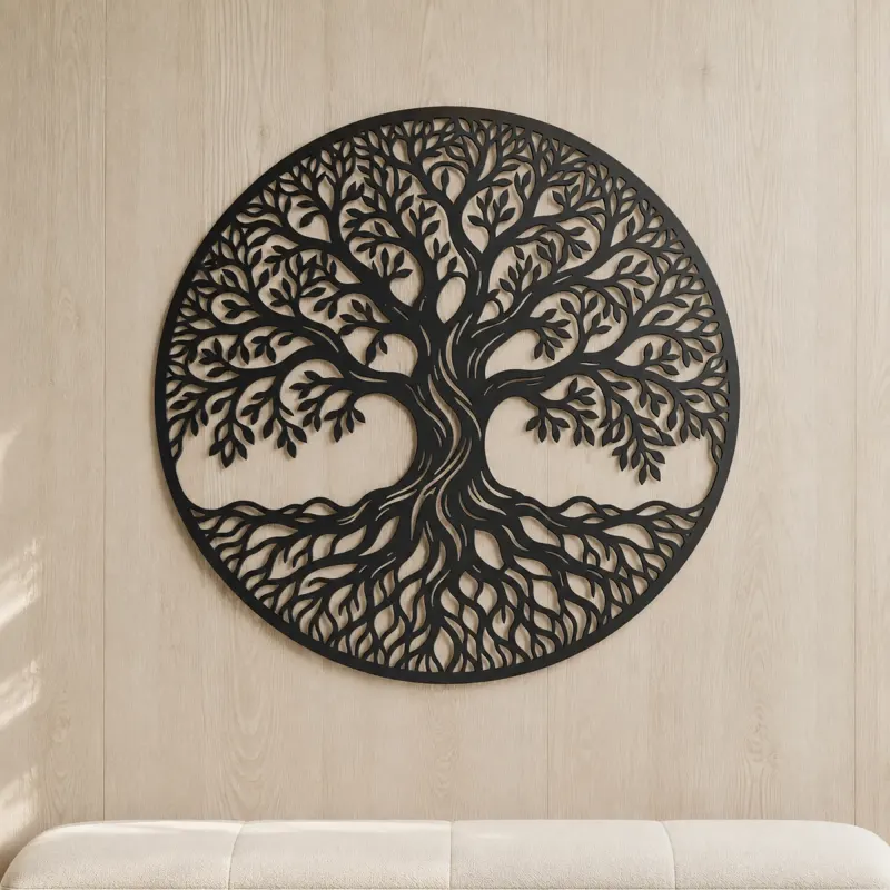 Infinite Roots Tree Metal Wall Art | Botanical Metal Wall Decor - lifestyle view 5