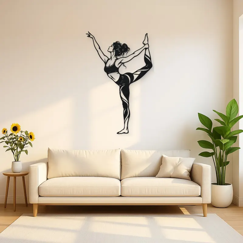 Dancer Pose Metal Wall Art | Movement Silhouette Decor