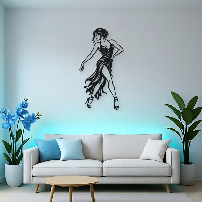 Tango Solo Figure Metal Wall Art | Movement Silhouette Decor