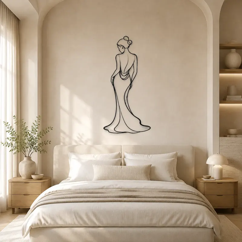 Fashion Back Silhouette Metal Wall Art | Fashion Figure Wall Decor - lifestyle view 2