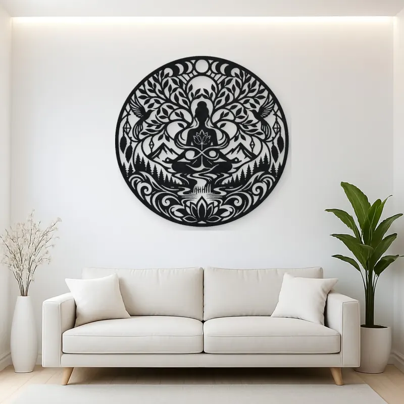 Infinite Peace Flow Metal Wall Art | Spiritual Boho Metal Decor