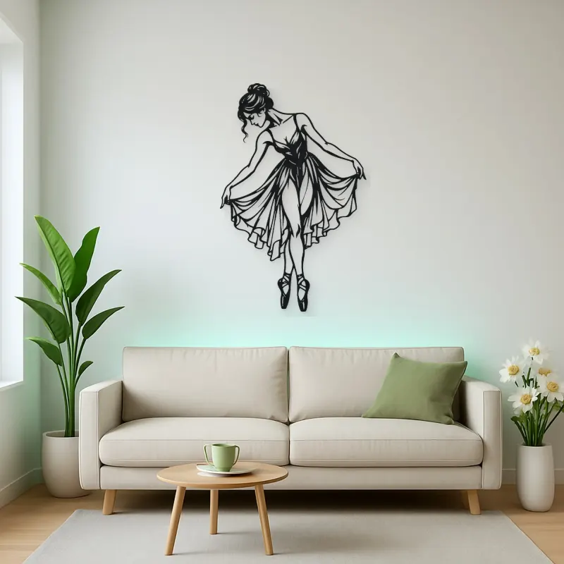 Ballet Reverence Metal Wall Art | Movement Silhouette Decor