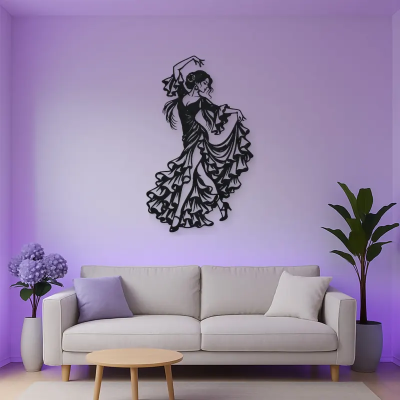 Flamenco Flow Metal Wall Art | Movement Silhouette Decor