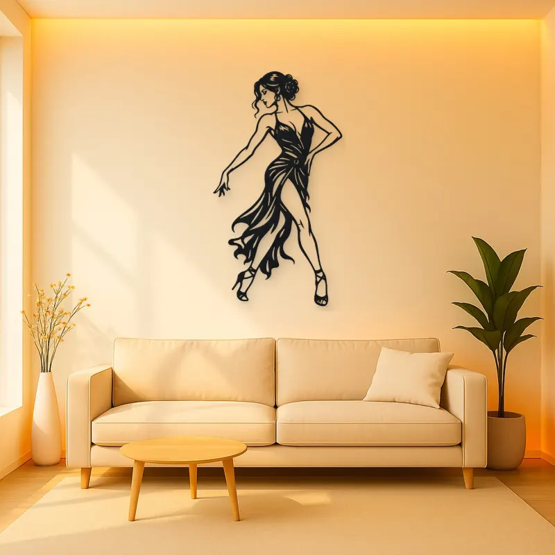 Tango Solo Figure Metal Wall Art | Movement Silhouette Decor