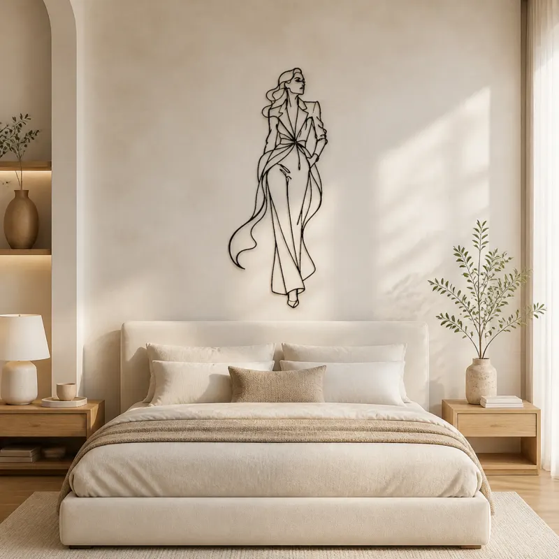 Runway Power Pose Metal Wall Art | Fashion Figure Wall Decor - lifestyle view 2