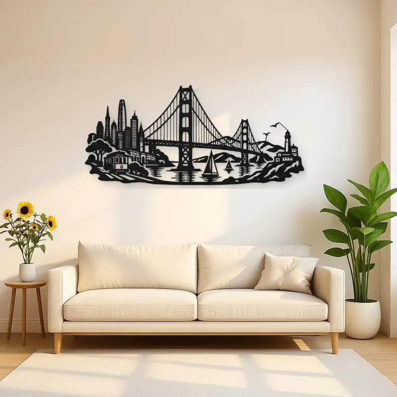 San Francisco Bridge Metal Wall Art | Travel and City Wall Decor