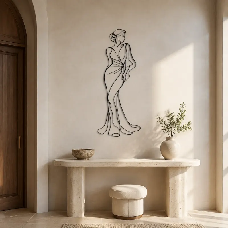 High Fashion Backline Metal Wall Art | Fashion Figure Wall Decor - lifestyle view 3