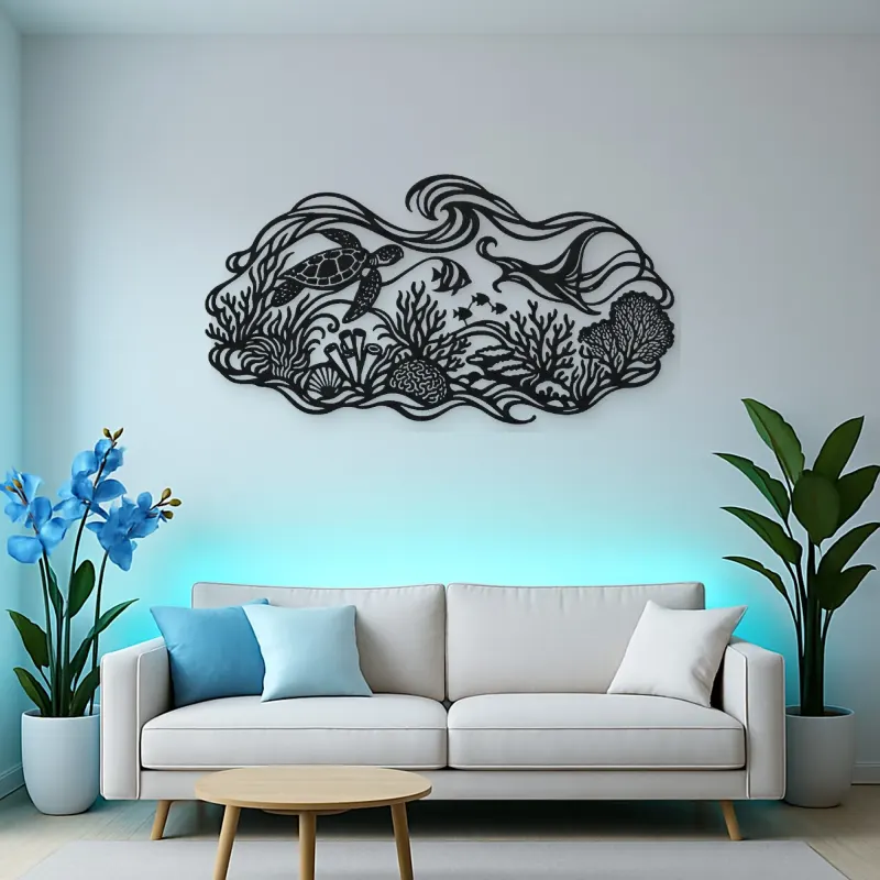 Coral Reef Rhythm Metal Wall Art | Coastal and Nautical Wall Decor