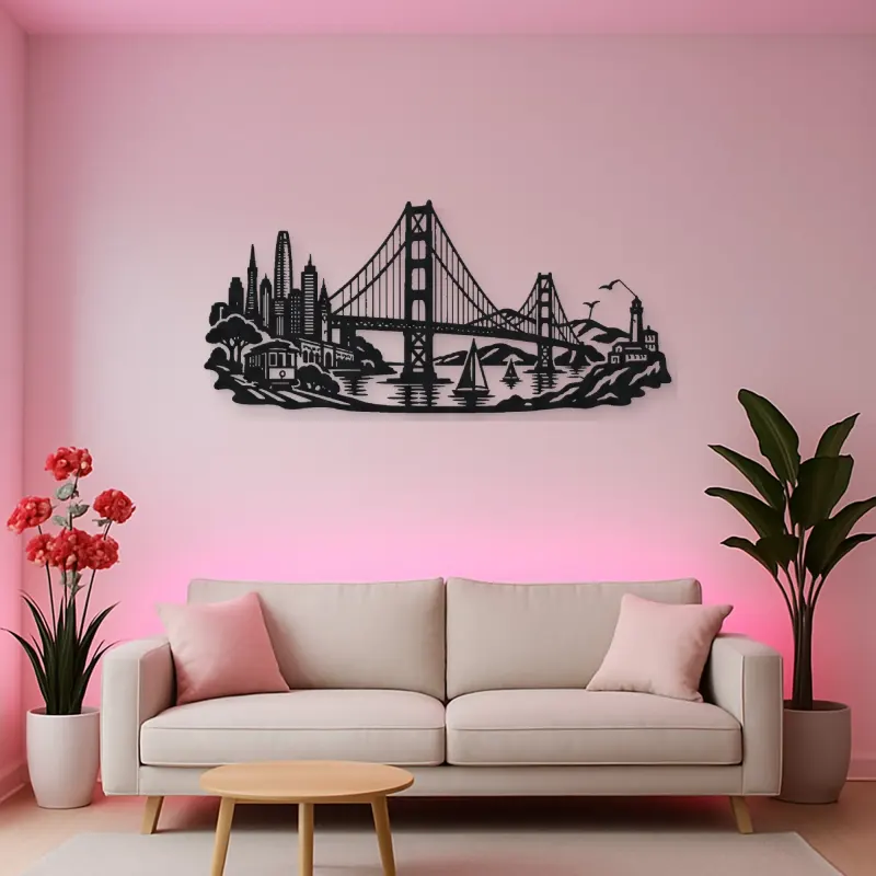 San Francisco Bridge Metal Wall Art | Travel and City Wall Decor
