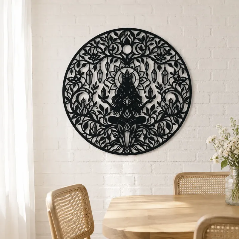 Crystal Garden Metal Wall Art | Botanical Metal Wall Decor - lifestyle view 4