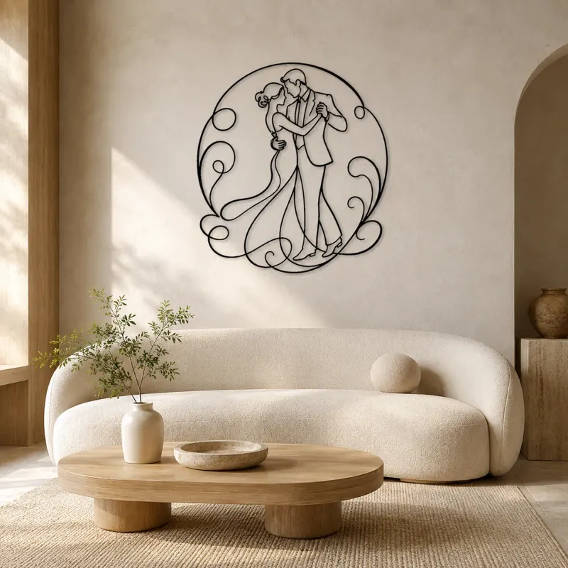 Wedding First Dance Metal Wall Art | Romantic Couple Decor - lifestyle view 3