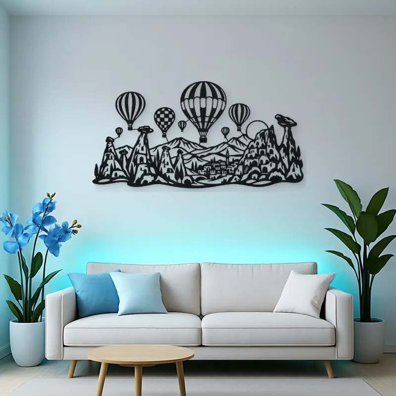 Cappadocia Balloons Metal Wall Art | Travel and City Wall Decor