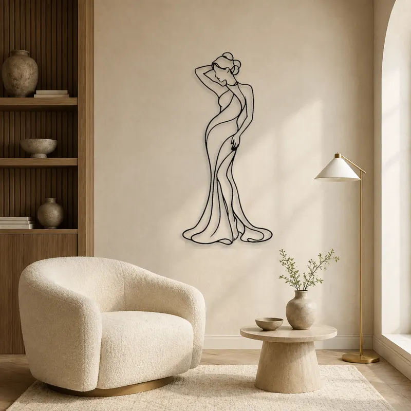 Sensual Fashion Muse Metal Wall Art | Fashion Figure Wall Decor - lifestyle view 5