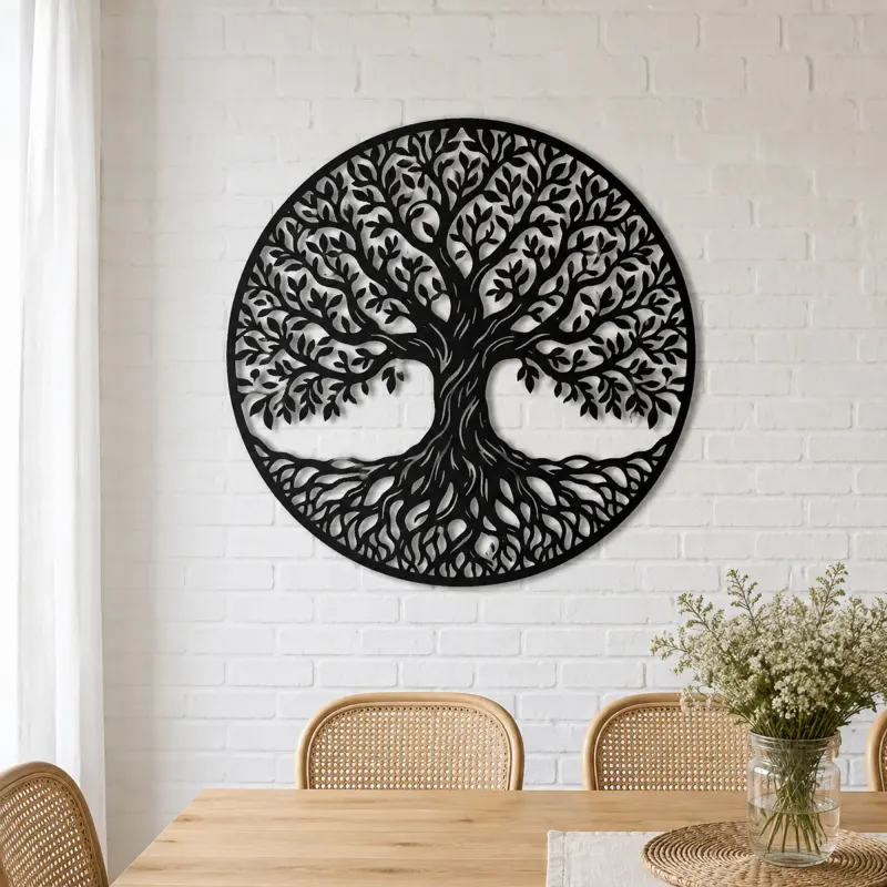 Classic Tree of Life Metal Wall Art | Botanical Metal Wall Decor - lifestyle view 4
