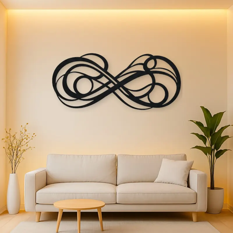 Infinite Flow Loop Metal Wall Art | Modern Abstract Metal Decor