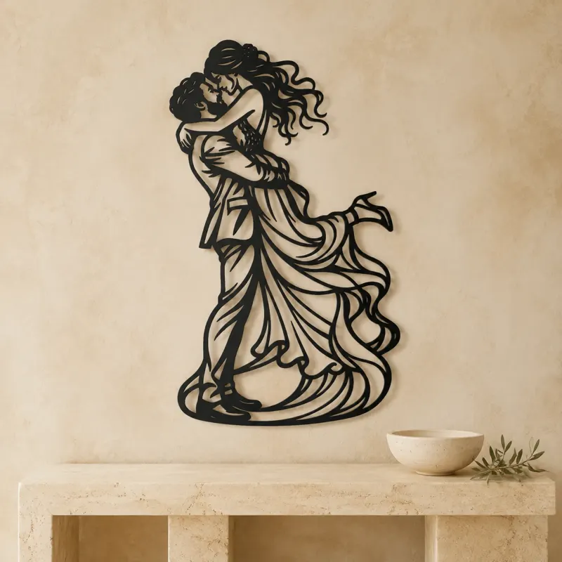 Newlywed Lift Metal Wall Art | Romantic Couple Decor - lifestyle view 3