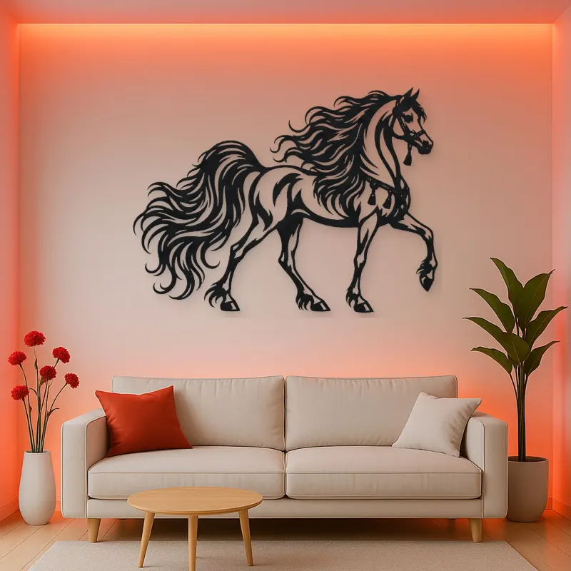 Arabian Horse Profile Metal Wall Art | Equestrian Wall Decor