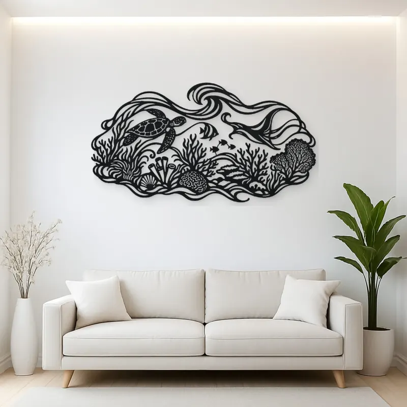 Coral Reef Rhythm Metal Wall Art | Coastal and Nautical Wall Decor
