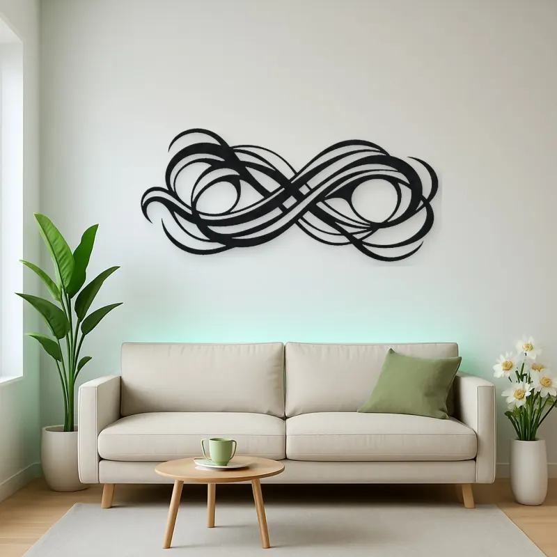 Interwoven Wave Ribbons Metal Wall Art | Modern Abstract Metal Decor