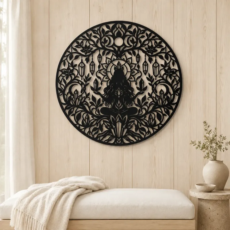 Crystal Garden Metal Wall Art | Botanical Metal Wall Decor - lifestyle view 5