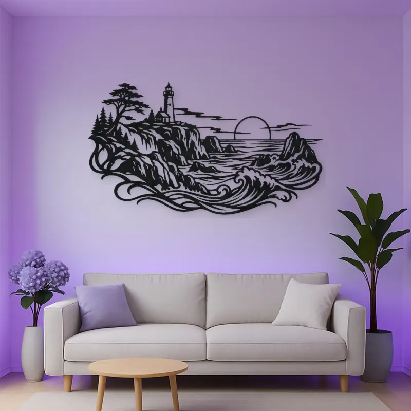 Rocky Coastal Cliffs Metal Wall Art | Coastal and Nautical Wall Decor