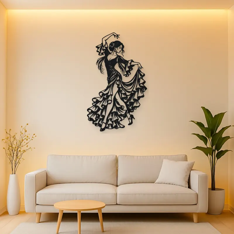 Flamenco Flow Metal Wall Art | Movement Silhouette Decor
