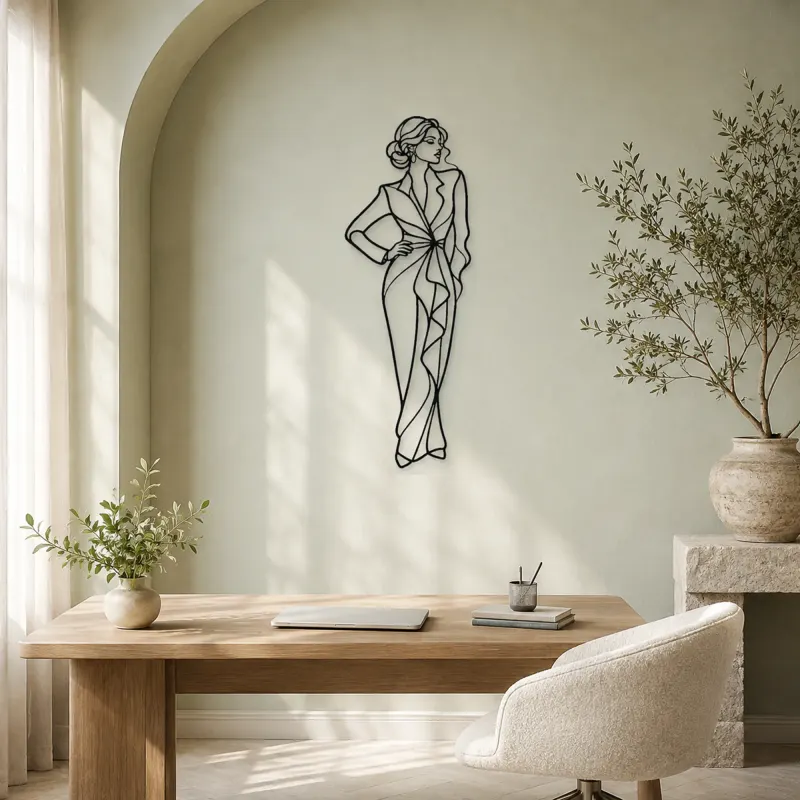 Confident Hand on Hip Metal Wall Art | Romantic Couple Decor - lifestyle view 4