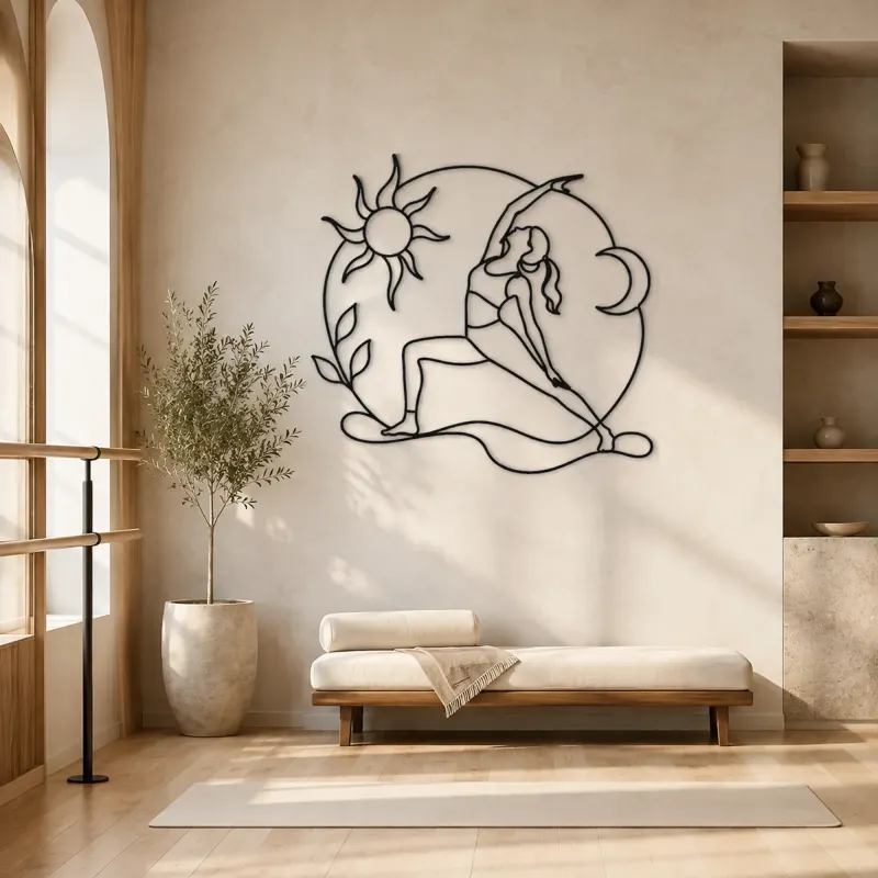 Décoration murale en métal Arc Guerrier Inversé | Décor mural Yoga et Méditation