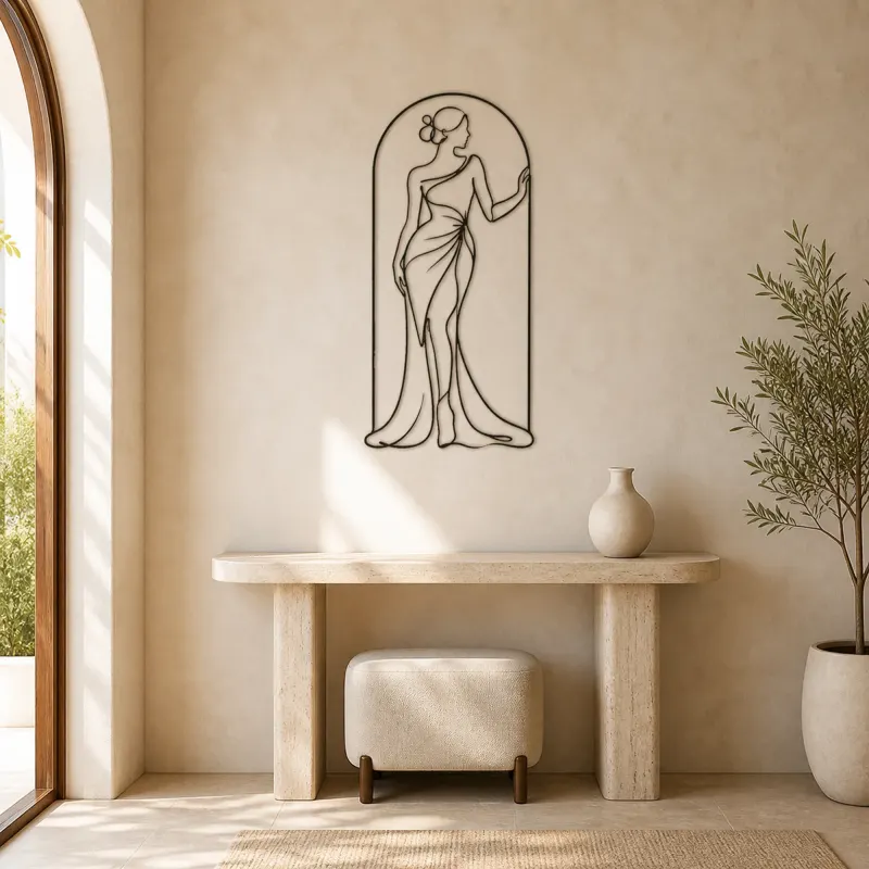 Fashion Arch Woman Metal Wall Art | Fashion Figure Wall Decor - lifestyle view 3