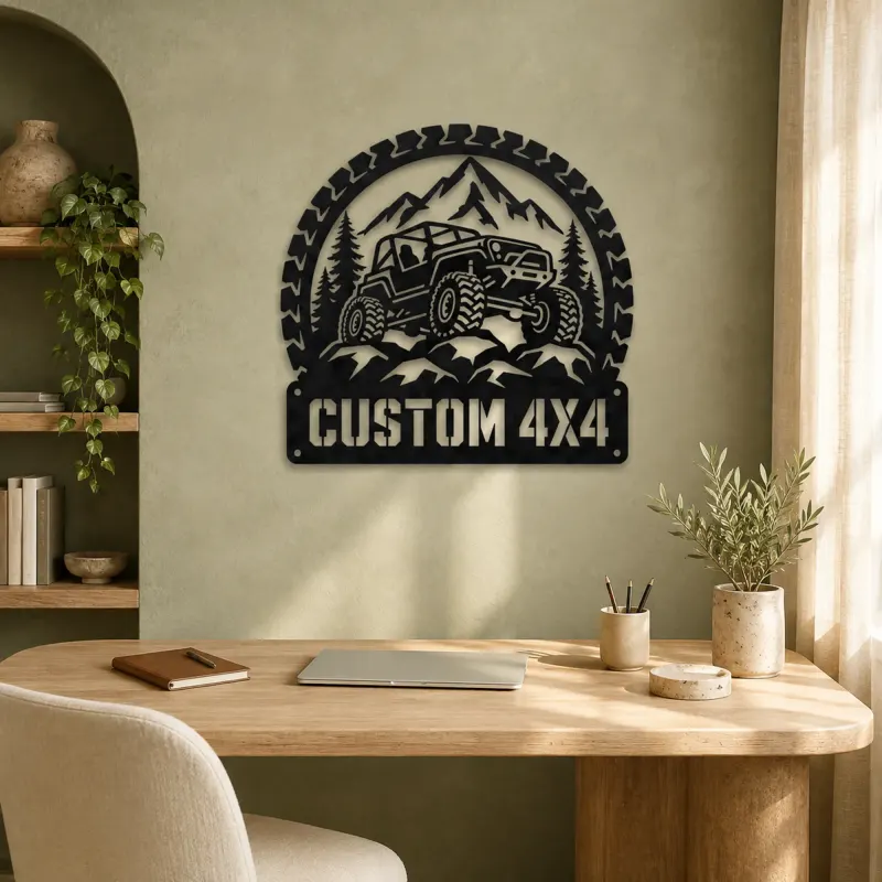 Personalized 4x4 Rock Crawler Metal Wall Art - lifestyle view 3