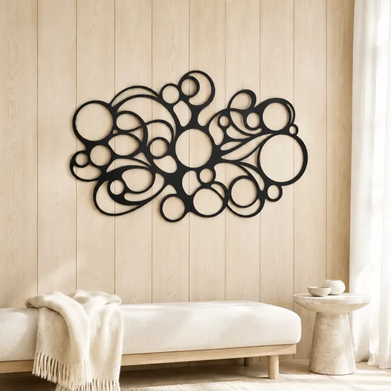 Connected Bubble Field Metal Wall Art | Modern Abstract Metal Decor - lifestyle view 5