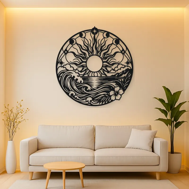Sun and Ocean Metal Wall Art | Coastal and Nautical Wall Decor