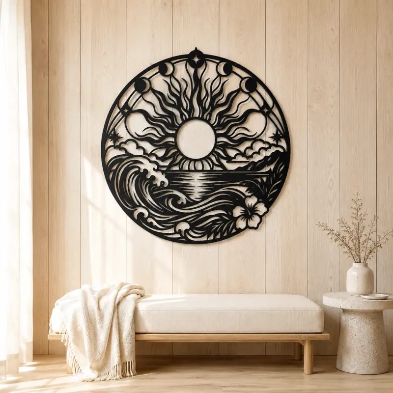 Sun and Ocean Metal Wall Art | Coastal and Nautical Wall Decor - lifestyle view 5