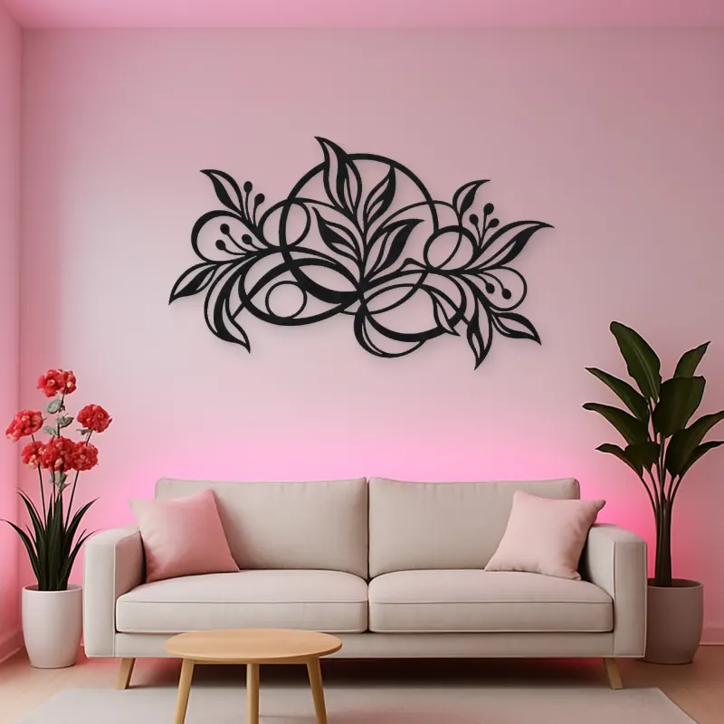 Botanical Abstract Fusion Metal Wall Art | Modern Abstract Metal Decor